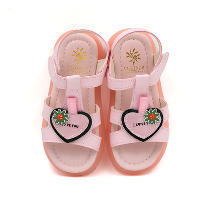 Catchy Girls' Pink Light-Up Sandal