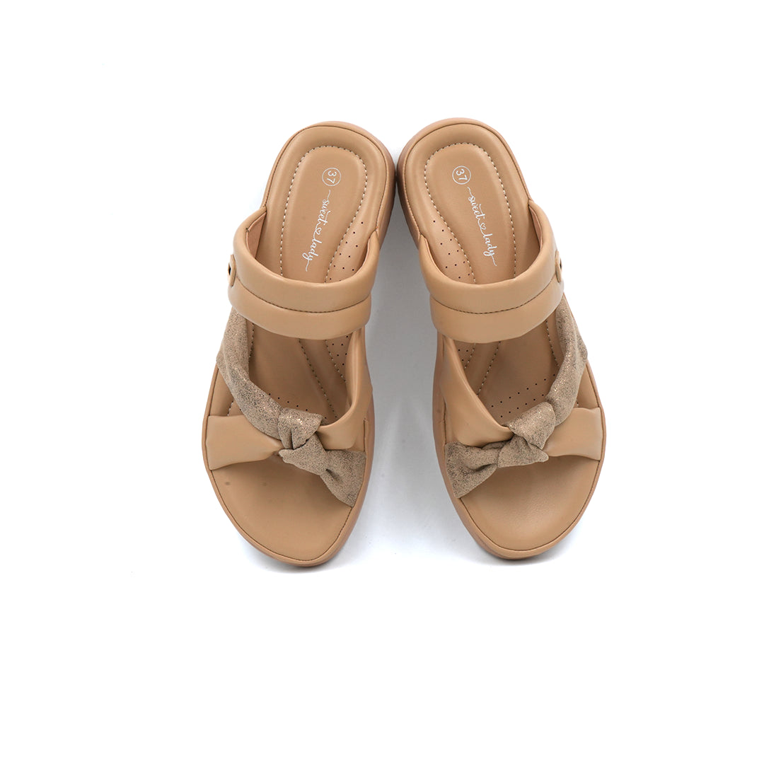 Comfort Bow Accent Slip-On Sandals
