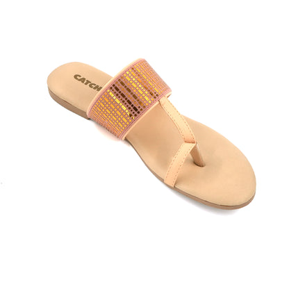 Catchy Flat Toe Ring Sandals for Women's
