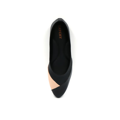 Catchy Comfortable Dual-Color Flat Pumps Shoes