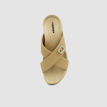 Catchy Cross Strap Wedge Sandal