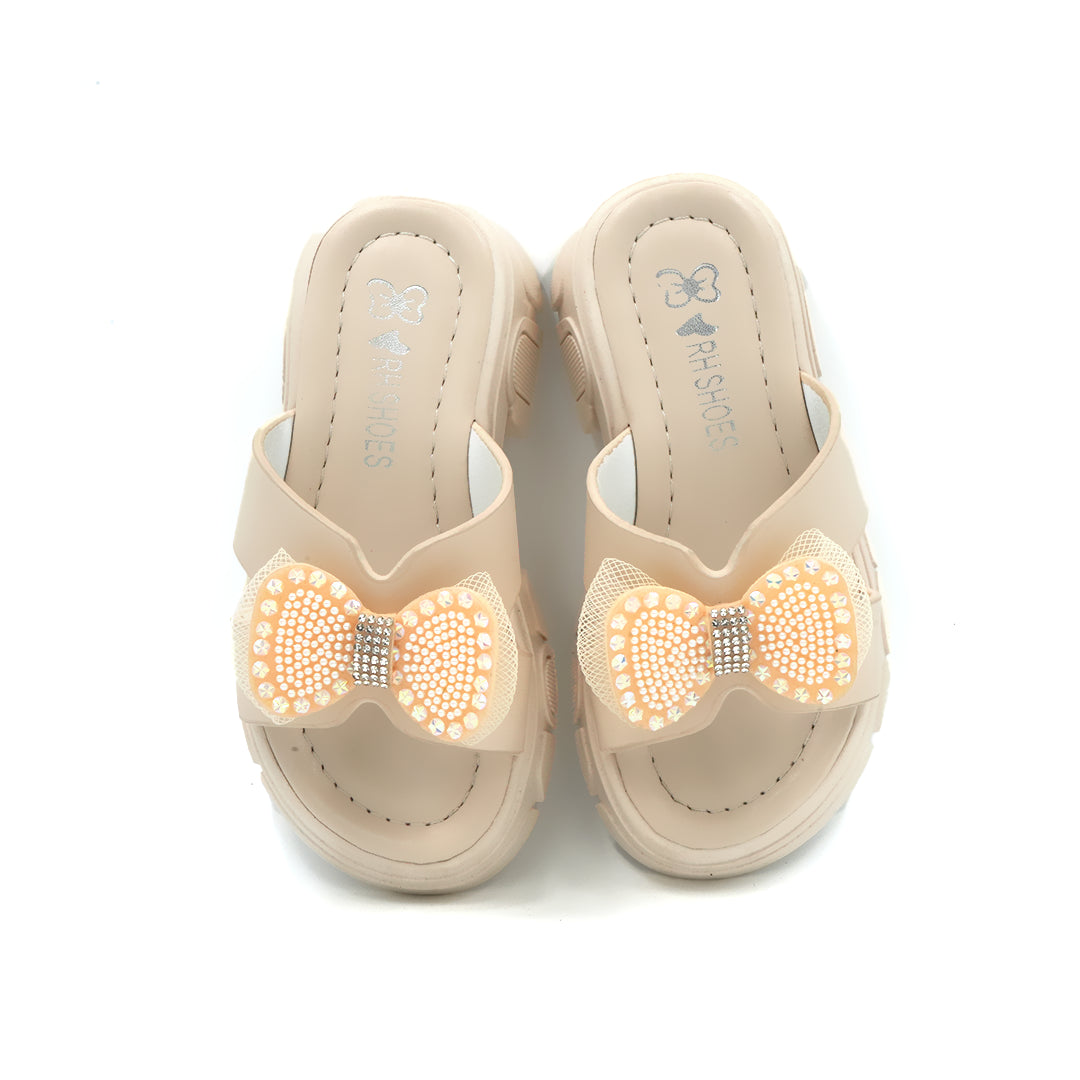 Catchy Girls' Sparkly Butterfly Bow Slipper