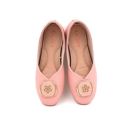 Catchy Girl's Pink Flat Shoe