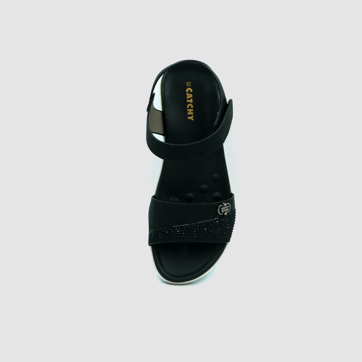 Catchy Women's Black Glam Sandals