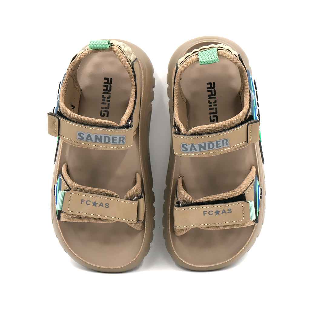 Catchy Kids' Beige Adjustable Sports Sandal
