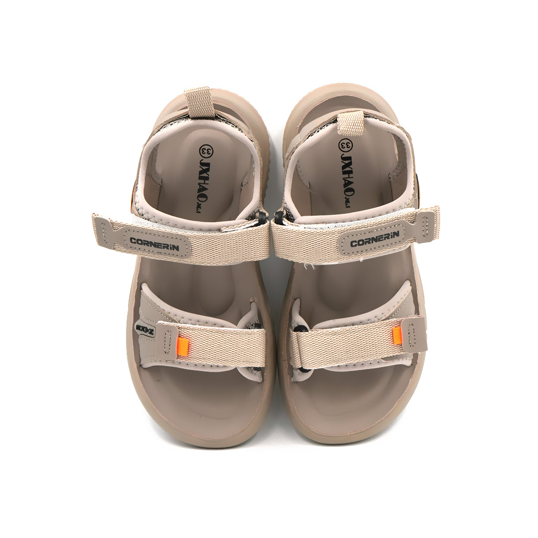 Catchy Boys' Beige Adjustable Sports Sandal