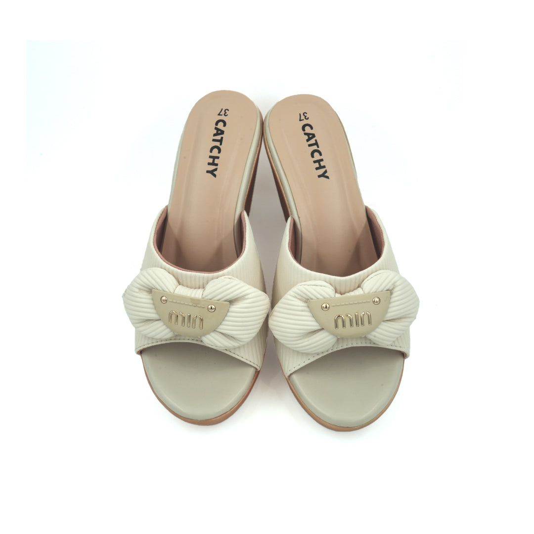 Catchy Women High-Top Wedge Sandals with Bows
