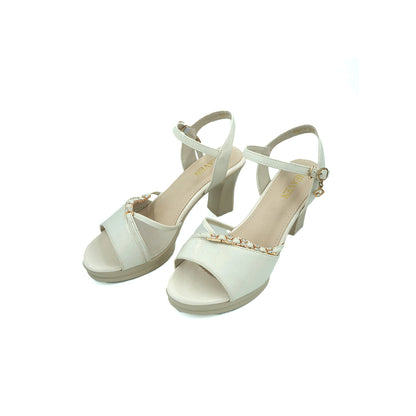 Catchy Women's Elegant Ankle Buckle Block High Heels