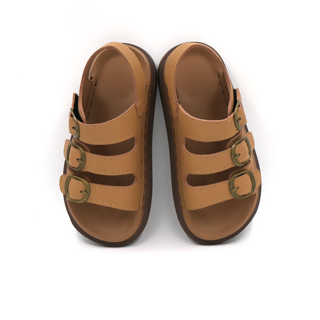 Catchy  Tan Multi-Strap Sandal