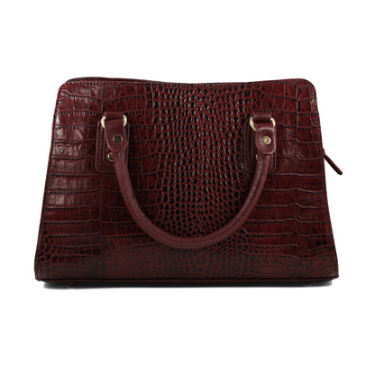 Catchy Genuine Leather Zipper Closure Hand Bag
