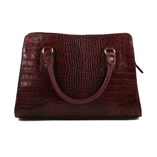 Catchy Genuine Leather Zipper Closure Hand Bag