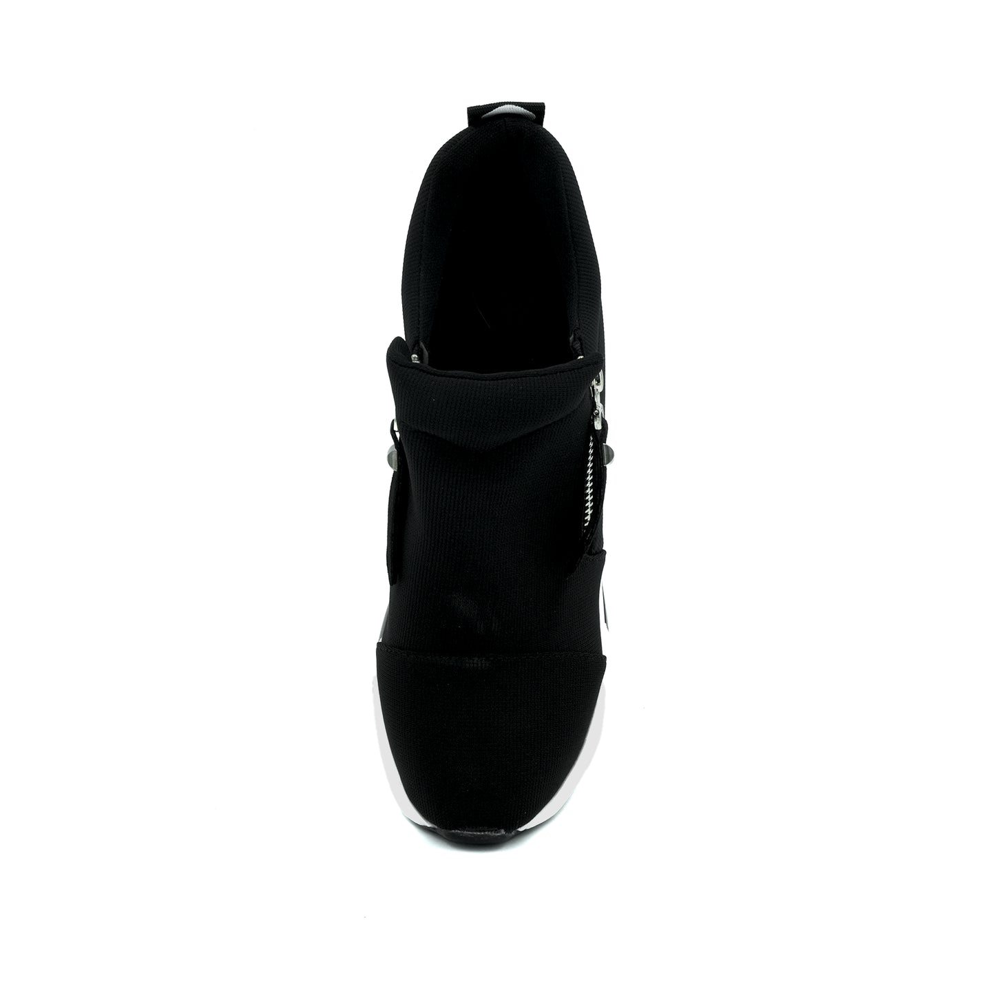 Catchy Imported Women's High-Heel Platform Sneaker with a side zipper closure.