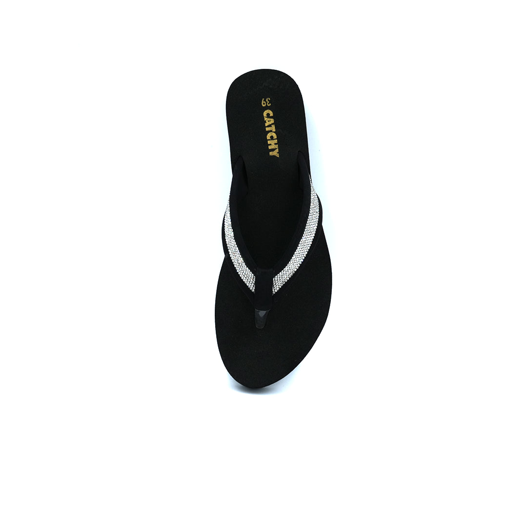 Catchy Rhinestone Flip-Flop Sandals