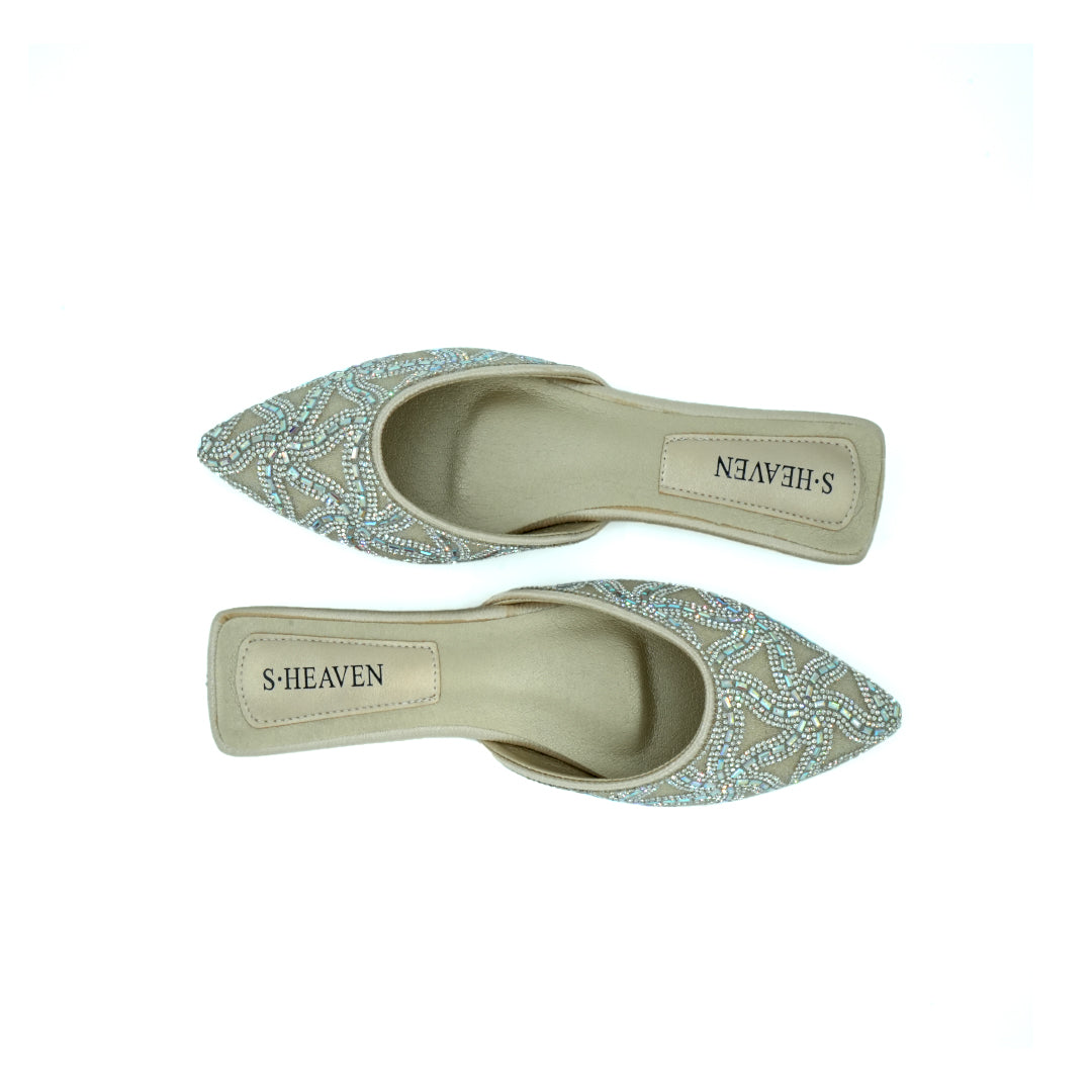 Women's Silver Embroidered Nagra