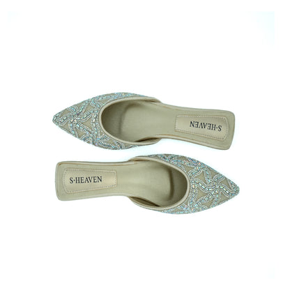 Women's Silver Embroidered Nagra