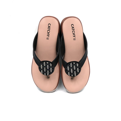 Catchy Embellished Thong Sandals