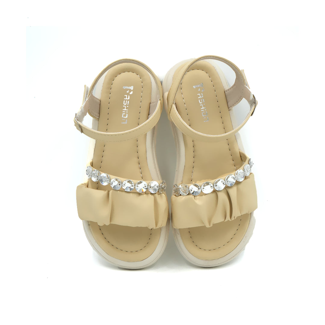 Catchy Girls' Black Chunky Platform Sandal