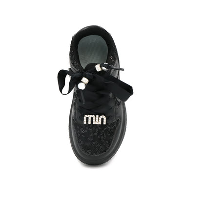 Catchy Luxury Black Girls Shoes