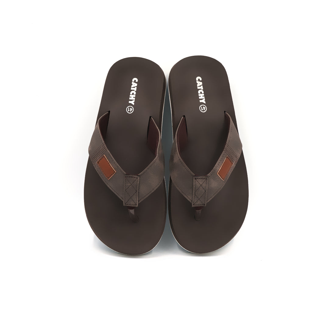 Catchy Comfortable Brown Flip-Flop Slipper for Men