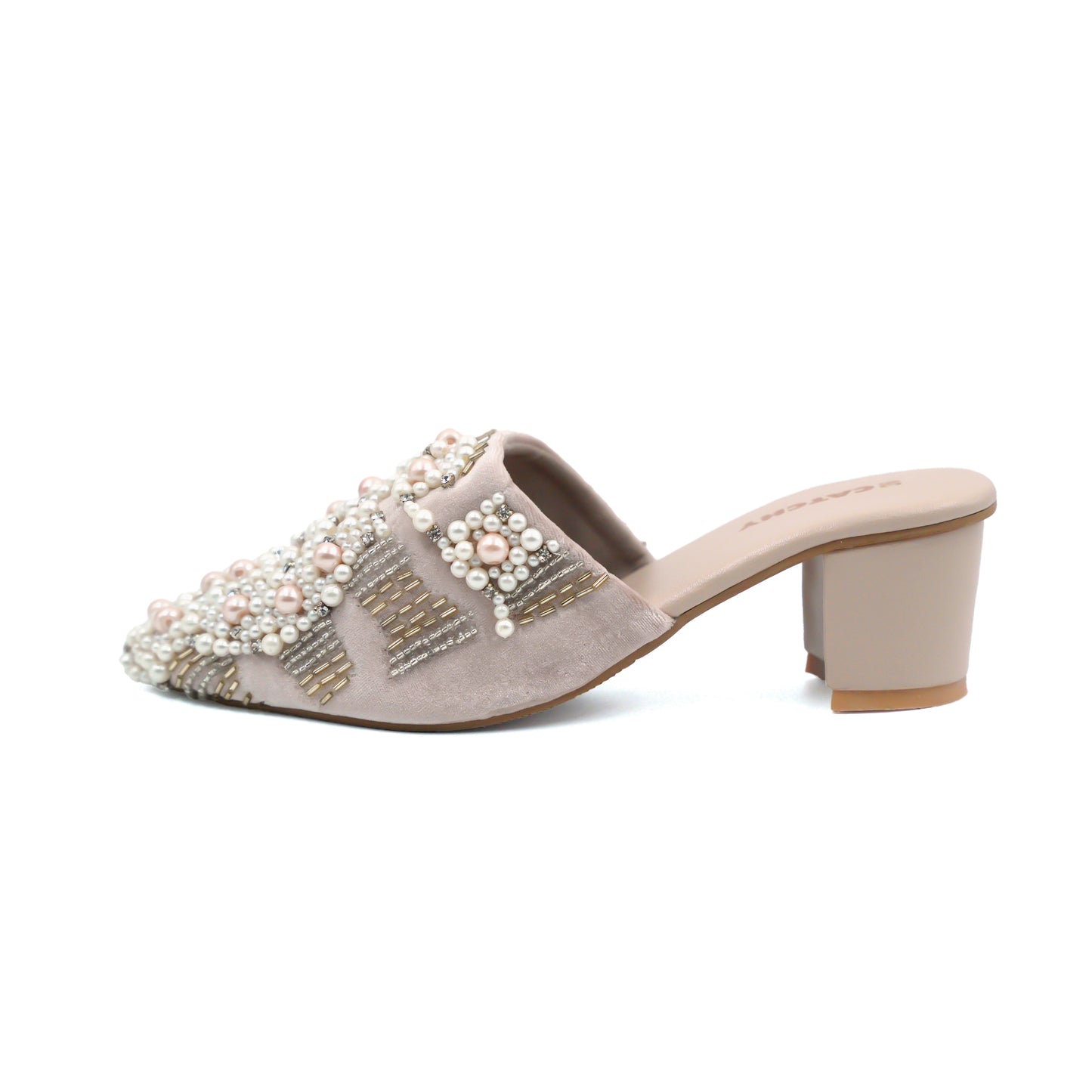 Embroidered mules Heels
