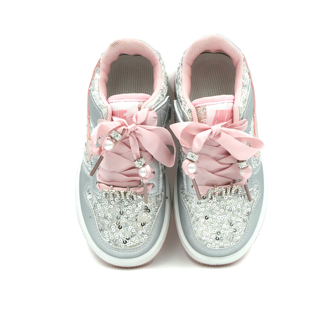 Catchy Luxury Silver Girls Shoes