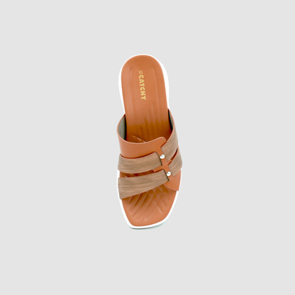 Catchy Leather Slide Sandal for Women's