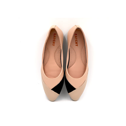 Catchy Comfortable Dual-Color Flat Pumps Shoes