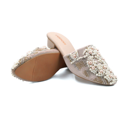 Embroidered mules Heels