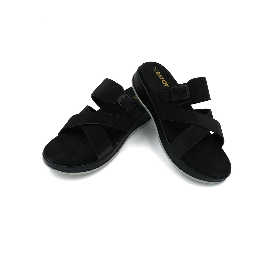 Catchy Casual Comfort Criss-Cross Slides