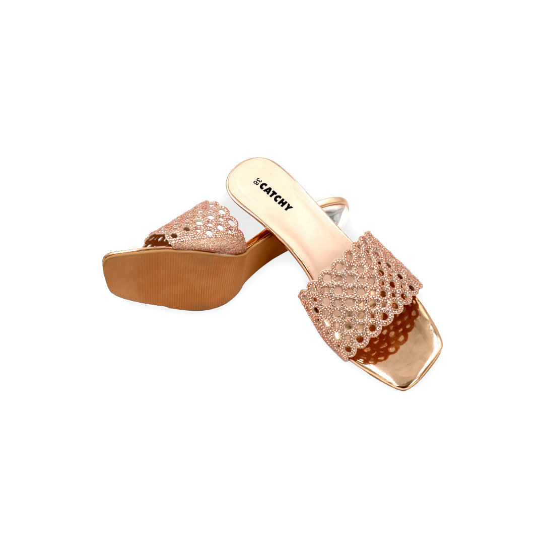 Catchy Rhinestones Heel Slide