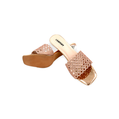 Catchy Rhinestones Heel Slide