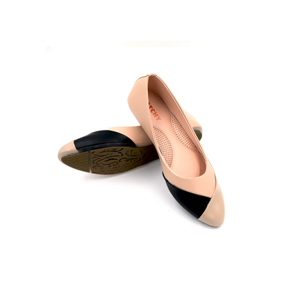 Catchy Comfortable Dual-Color Flat Pumps Shoes