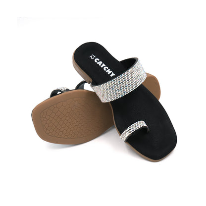 Catchy Trendy Pink Toe-Ring Sandal