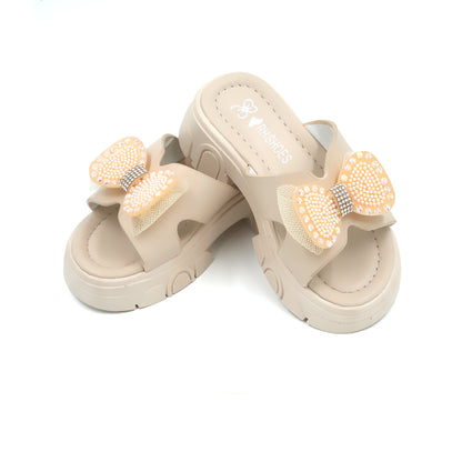 Catchy Girls' Sparkly Butterfly Bow Slipper