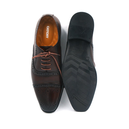 Catchy Elegant Style Leather Oxford Shoes