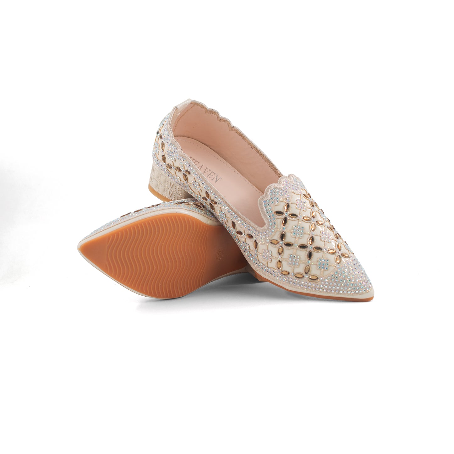 Catchy Royal Crystal Loafers