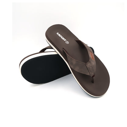 Catchy Comfortable Brown Flip-Flop Slipper for Men