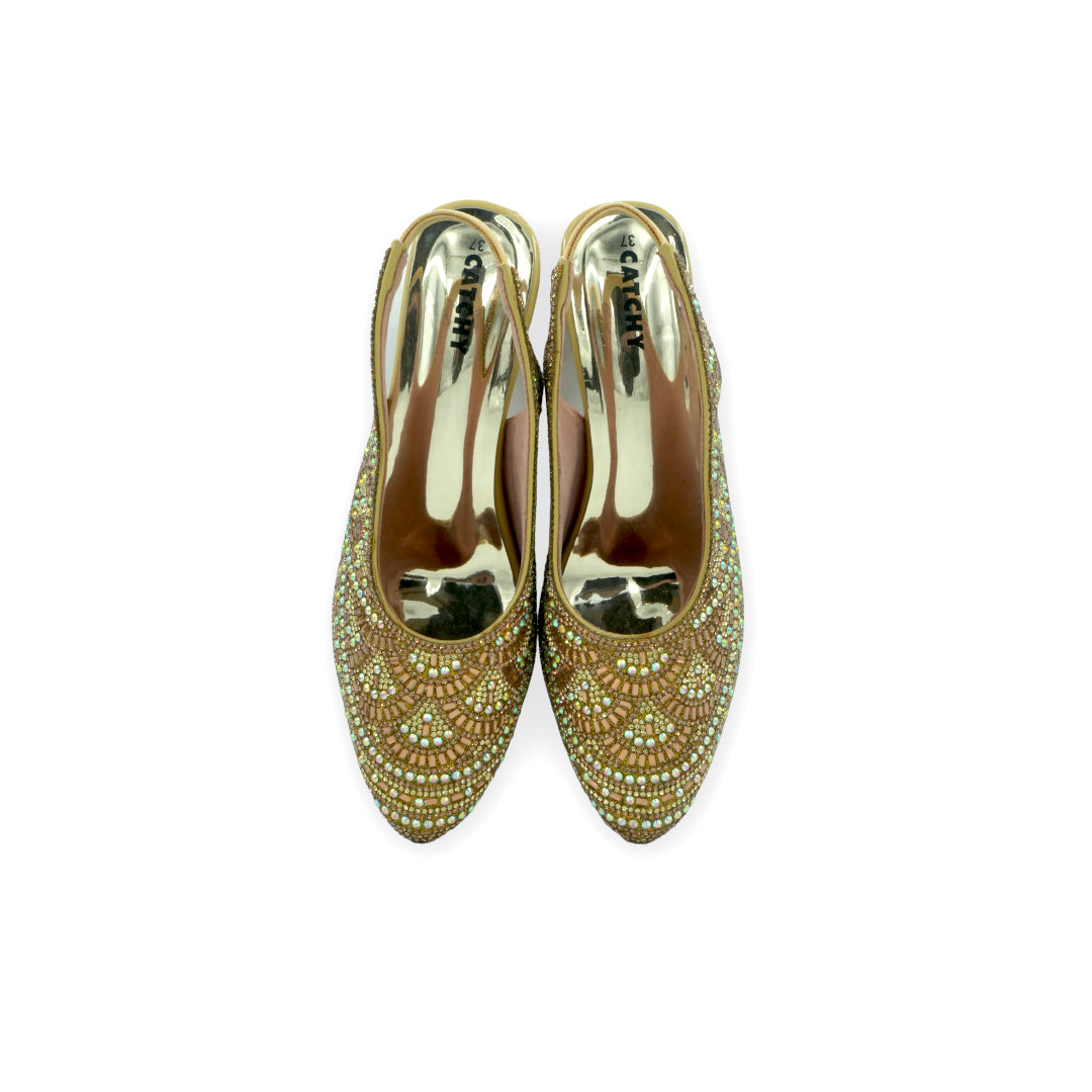 Catchy Slingback Spool Heel