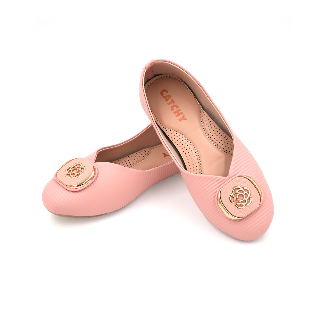 Catchy Girl's Pink Flat Shoe
