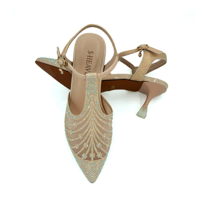 Women's Net Adorned Heels