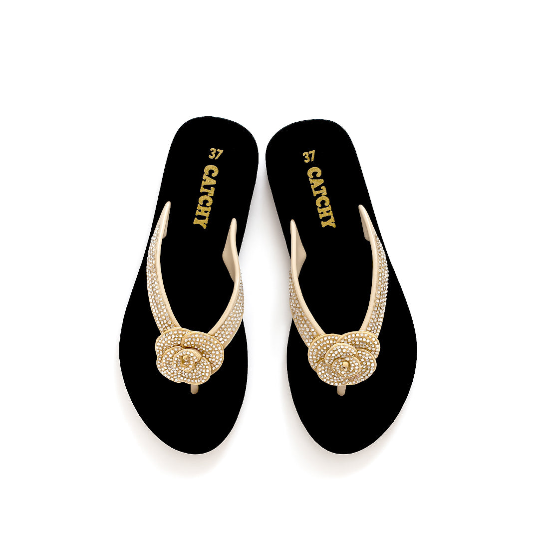 Catchy Women Floral Beach Flip Flops