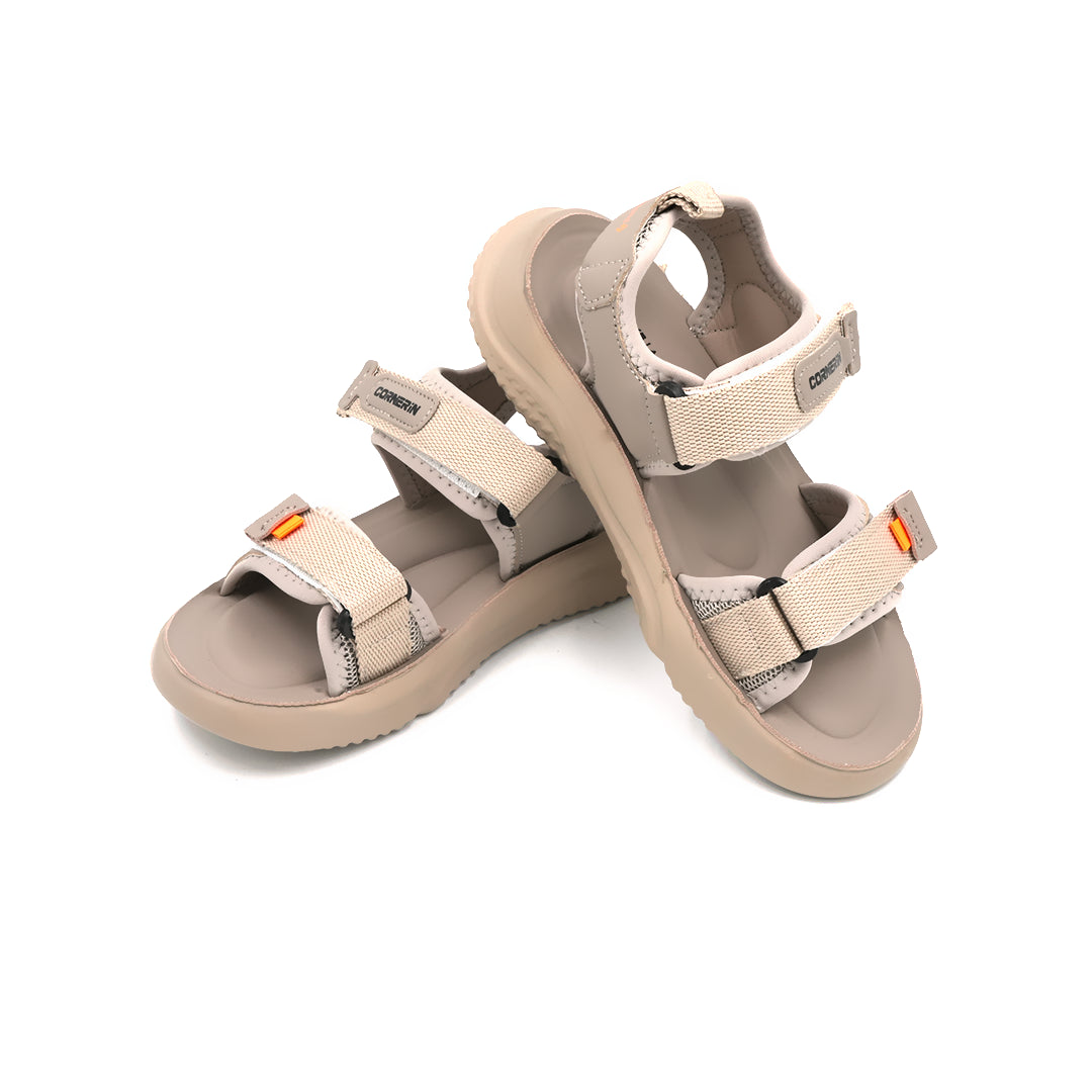 Catchy Boys' Beige Adjustable Sports Sandal