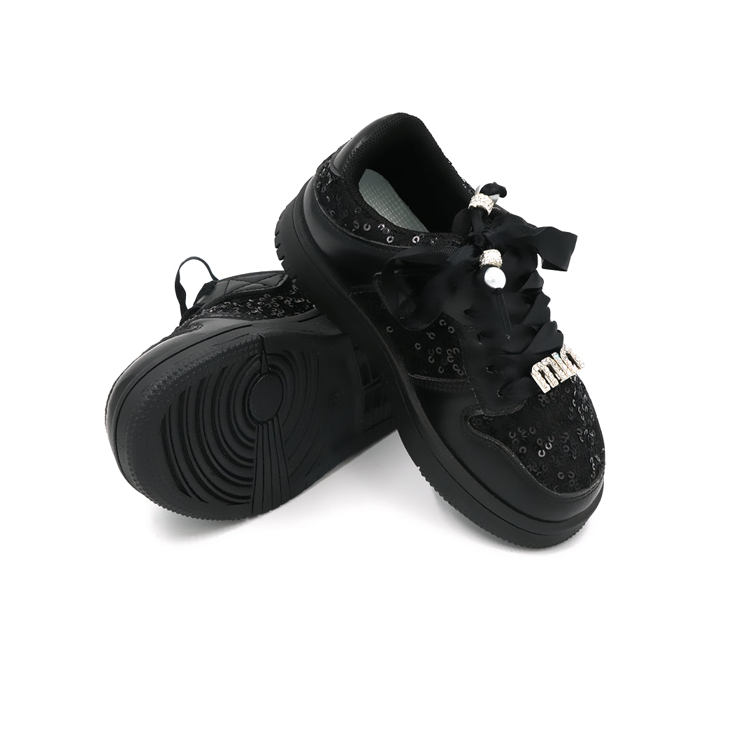 Catchy Luxury Black Girls Shoes