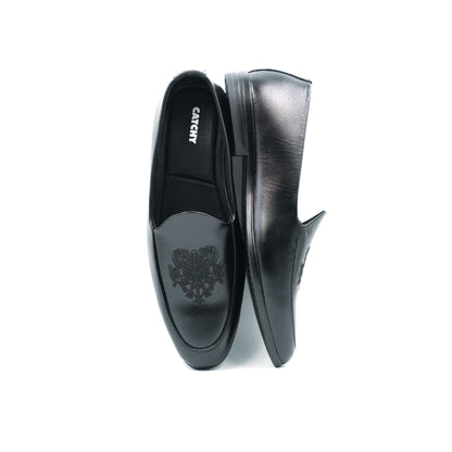Catchy Black Classic Leather Shoes for Men's