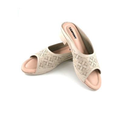Elegant Cutwork Block Heel Sandals
