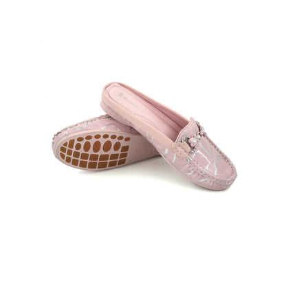 Catchy Women's Pink Mule Pump Shoes