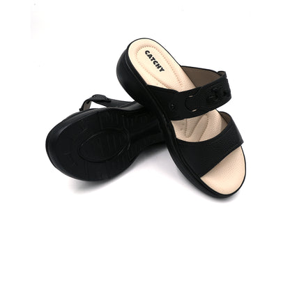 Catchy Textured Leatherette Wedge Sandal