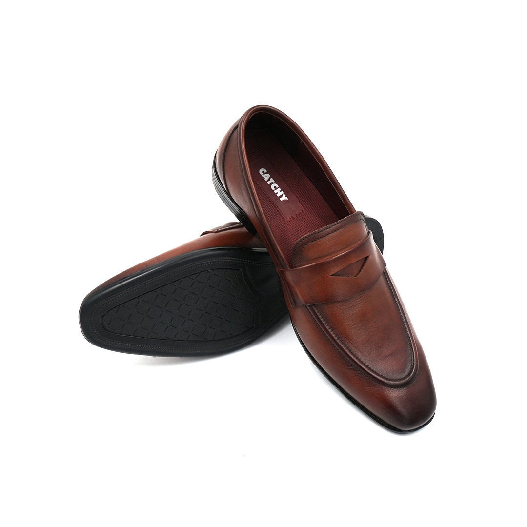 Catchy Penny Leather Loafer for Men