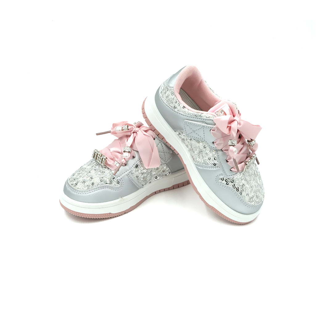 Catchy Luxury Silver Girls Shoes