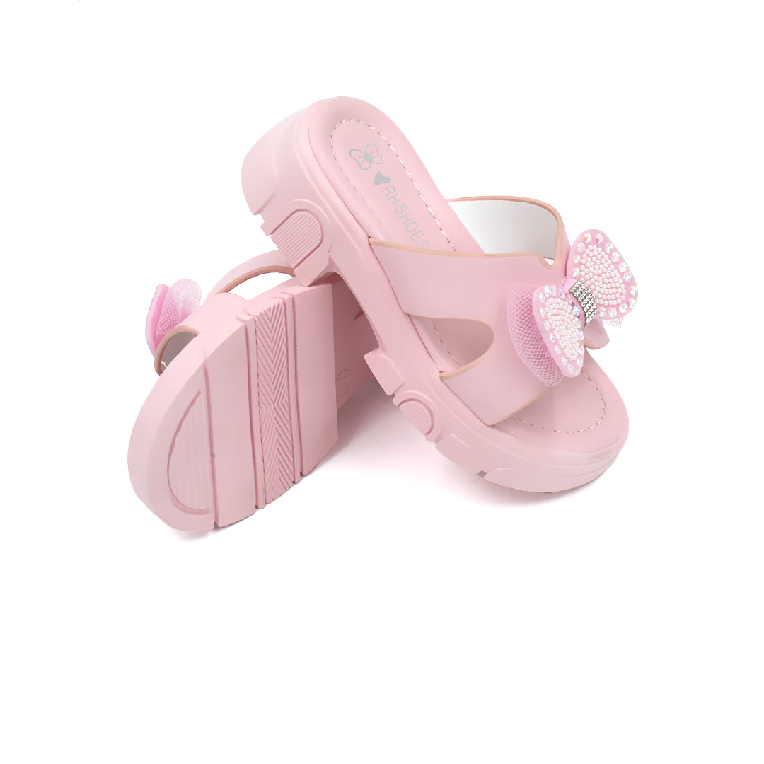 Catchy Girls' Sparkly Butterfly Bow Slipper